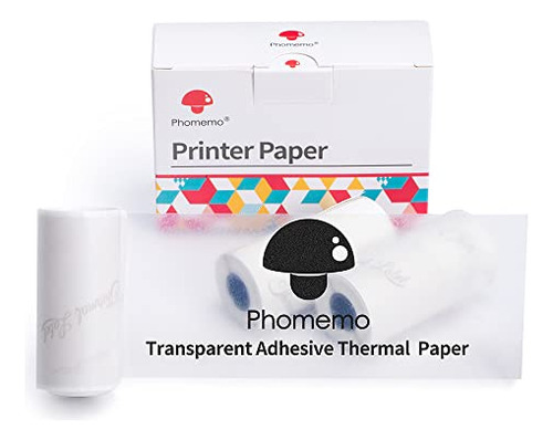 Papel Transparente Adhesivo 53mm Para Impresoras Phomemo X3u