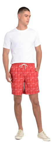 Traje De Baño Hombre Regular Fit Print Rojo Dockers