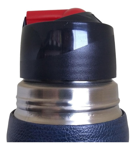 Termo La Merced Forrado En Cuero Azul (luminox Lumilagro)