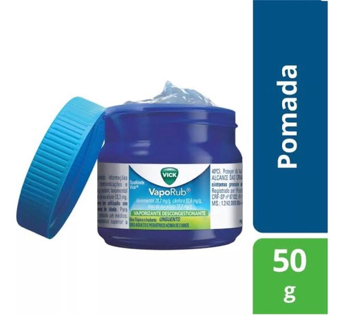 Vaporizador Descongestionante Vick Vaporub 50 G Original