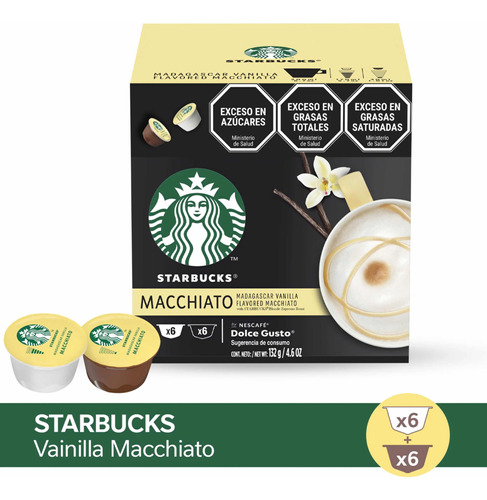 Nuevo! Caja 12 Capsulas Latte Vainilla Starbucks Dolce Gusto