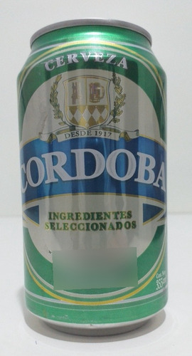 Córdoba Dorada Lata De Cerveza 355cm 2010 Vacía C/tab (123)