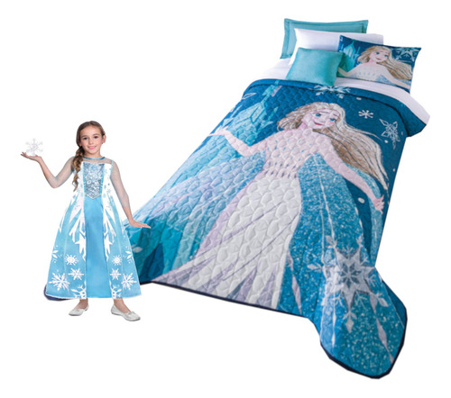 Edredón Infantil Para Niña Edredón Frozen Colcha Elsa Ind