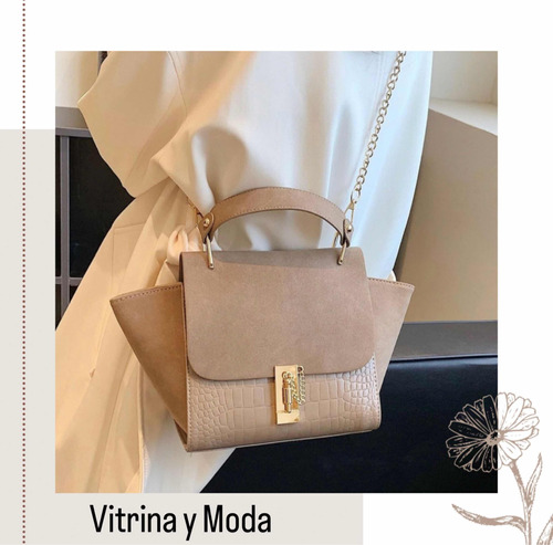 Cartera Beige Cuero Vegano