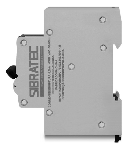 Disjuntor Diferencial Residual Ddr 2p 6a Até 40a Fuga 30ma
