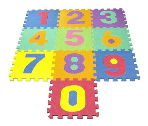 Tapetes Infantil Números Eva 10 Peças 7mm