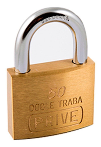 Candado De Bronce Macizo De 50mm Doble Traba Prive 702