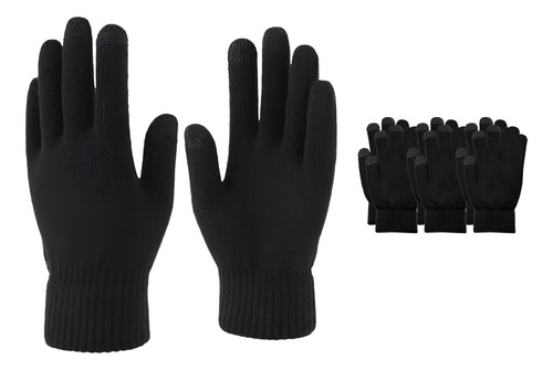 Pack 3 Guantes De Lana Para El Frio De Polar Tactiles Unisex