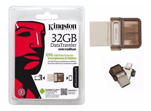 Pendrive Microduo 32gb Kingston Celular Tablet Pc Micro Usb