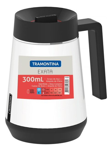 Bule Térmico Tramontina Exata Em Aço Inox Branco 300 Ml Cor Branco