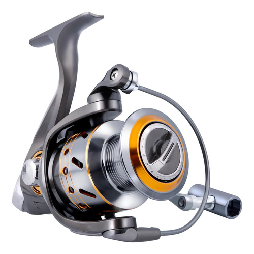 Reel Pesca Alta Calidad Manija Plegable Doble Rodamiento