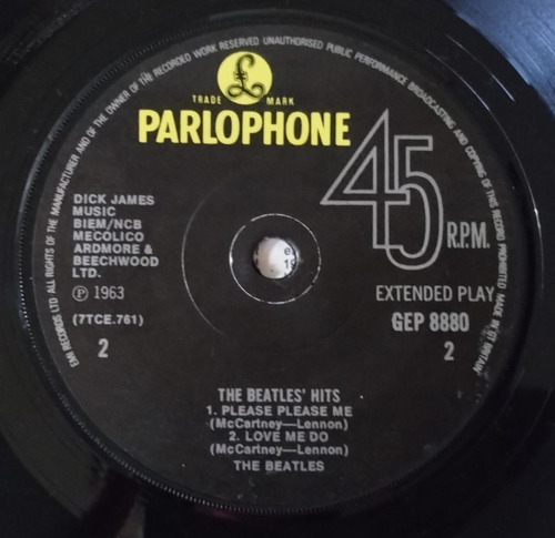 The Beatles Hits Simple Vinilo 7 Ep Uk Re 1978 (Usado)