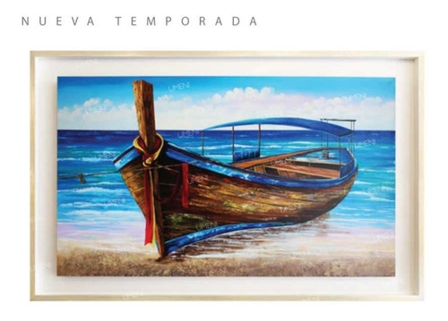 Arte Al Óleo, Cuadro Canoa.