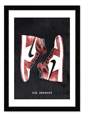 Wynwood Studio Zapatillas De Baloncesto Rojas Arte De Pared 