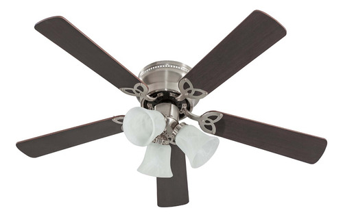 Ventilador Techo Brisa3luces 45202 42pulg Níquel Cinco Aspas 1.067 M 60 Níquel Cepillado Wengue/teca Mdf 5