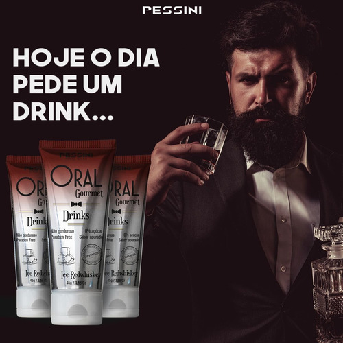 Kit 4 Gel Gourmet Ice Redwhiskey Massagem Beijavel Drinks