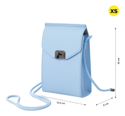 Totto Bolsa De Dama - Mujer Crossbody Smooth Xs - A Azul Acero Lisa