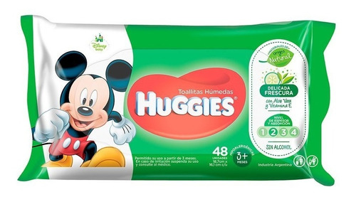 Toallas Humedas Huggies Limpieza Refrescante Disney Pack 48u