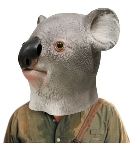 Máscara De Latex Koala Cotillón Disfraz