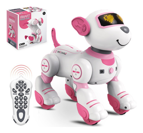 Robot Perro Juguete Para Niños Control Remoto Interactivo Color Rosa