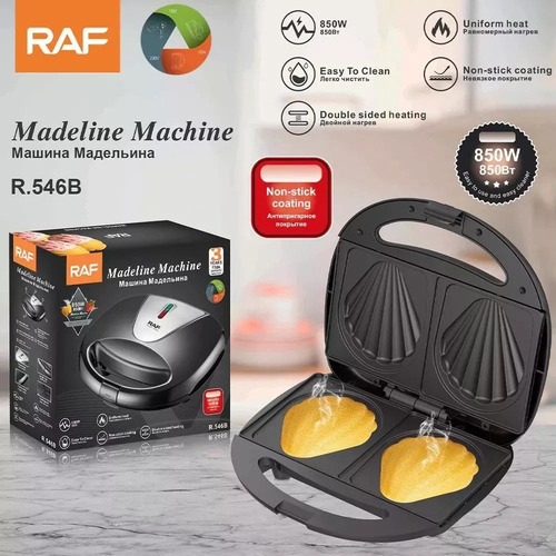 Maquina P/ Hacer Mandelines Waffles Raf R.546b 850w Color Negro