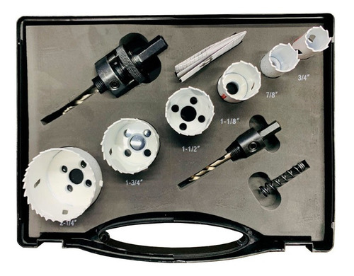 Juego De Brocasierras Makita D-21870 9 Piezas Con Adaptador