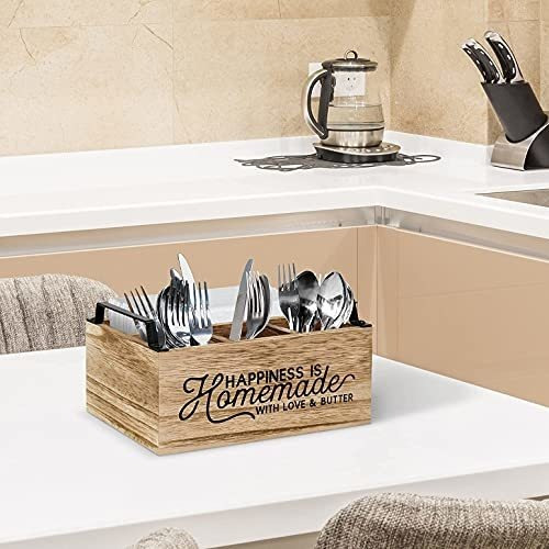 Soporte Para Utensilio Cocina Rustico Organizador Madera