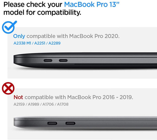 Imagen 3 de 7 de Funda Spigen Thin Fit Macbook Pro 13 A2338 M1 / A2251 / A228