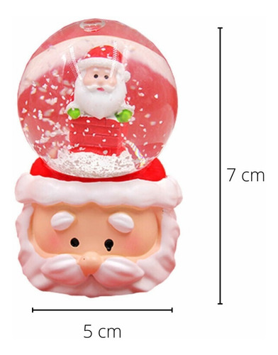Imagen 3 de 10 de Bola De Cristal Papá Noel Led Luminosa Decoración Navidad
