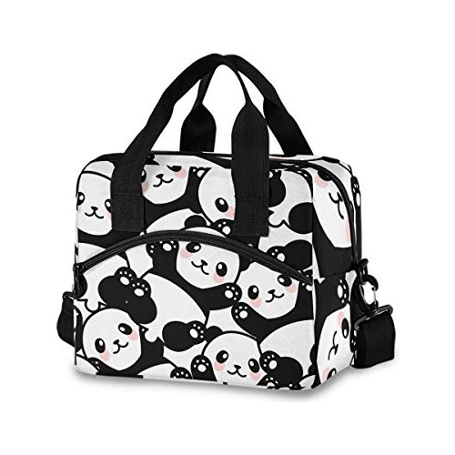 Lindo Panda Bolsas De Almuerzo Para Mujeres Negro Dcx5i