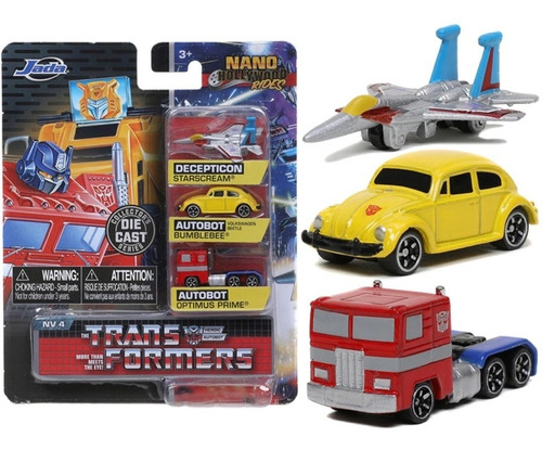 Nano Transformers Jada 1:64 Optimus Bumblebee Set 3 