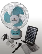 Comprar Ventilador Recargable + Panel Solar Y Bombillos