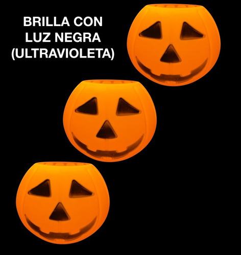 Calabaza Halloween Caramelera Golosinas Plastica Cotillon