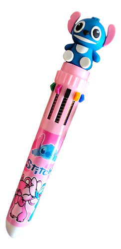 Lápiz Varios Colores Stitch Capibara Y Hello Kitty