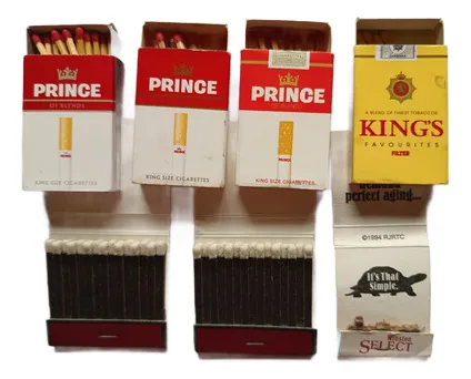 Set 7 Cajas De Fósforos Coleccionables Cigarrillos Importado (Usado)