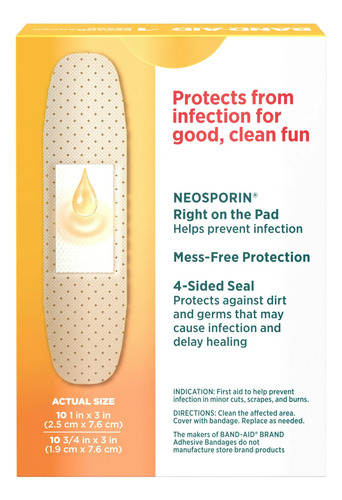 Band Aid Neosporin C/ 20 Unid Cicatrizante C/ Antibiotico