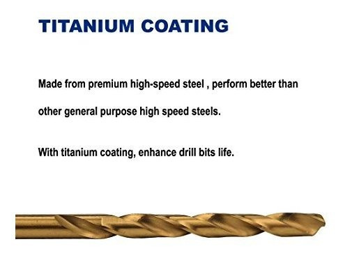 Herramienta 12 Broca Titanio Revestida Nitruro 3 Acero