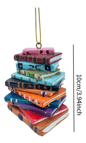 2 Pila De Libros De Lectura, Adorno Navideño, Adornos Para