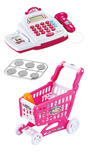 Caixa Registradora +carrinho Com 30 Itens Infantil Multikids