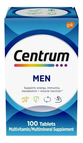 Centrum Men Hombre 100 Pastillas Multivitaminico Vitamina 