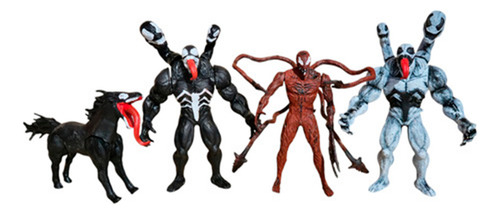 Spider Man Set Figuras Venom Carnage Antivenom Set 4 Pzs