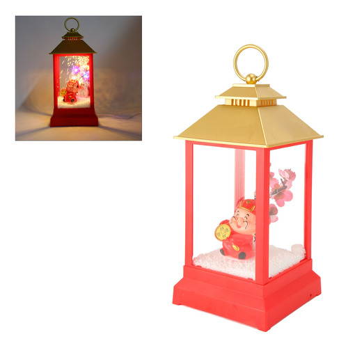 Music Snow Globe Lantern God Of Wealth Con Iluminación Music