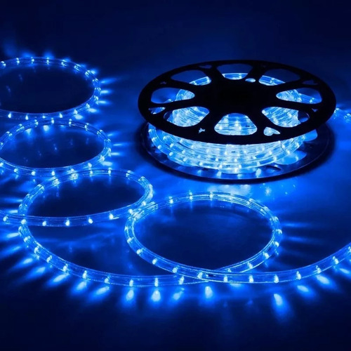 Manguera Tira Led 10 Metros Siliconada Color Azul 220v Tbcin