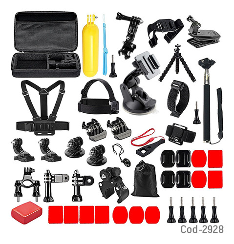 Kit 51 Accesorios Para Cámara Deportiva Con Estuche