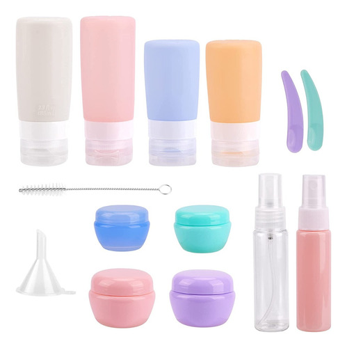 Set Botellas De Viaje Shampoo Rellenable Avion Aseo Personal