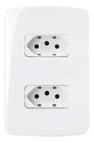 Tomada Dupla 10a + 20a 4x2 250v Branca Margirius B3