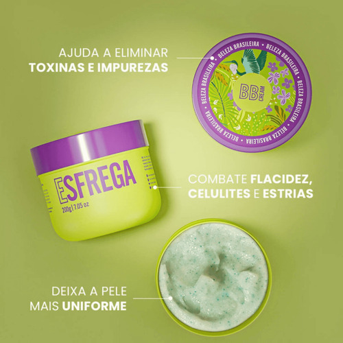Kit Creme Manteiga Hidratante + Esfrega Bumbum Corporal