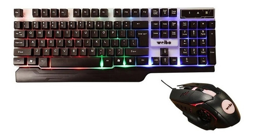 Teclado Gamer + Mouse Gamer Combo Rgb Usb Luces Letra Ñ