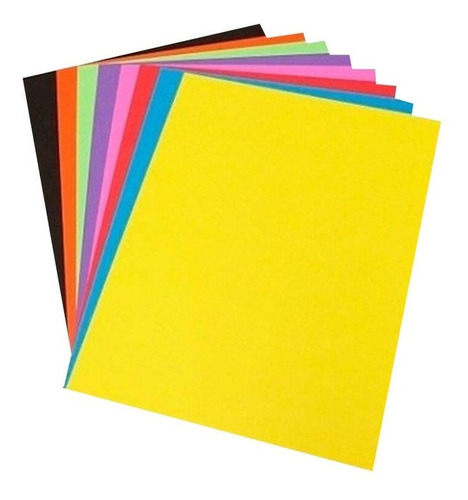 Carton Paja 1/4 Colores X 10 Unidades