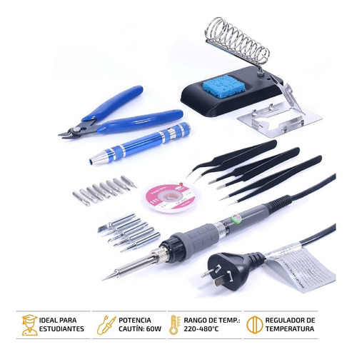 Imagen 2 de 7 de Kit Soldador De Estaño Profesional Lápiz Eléctrico